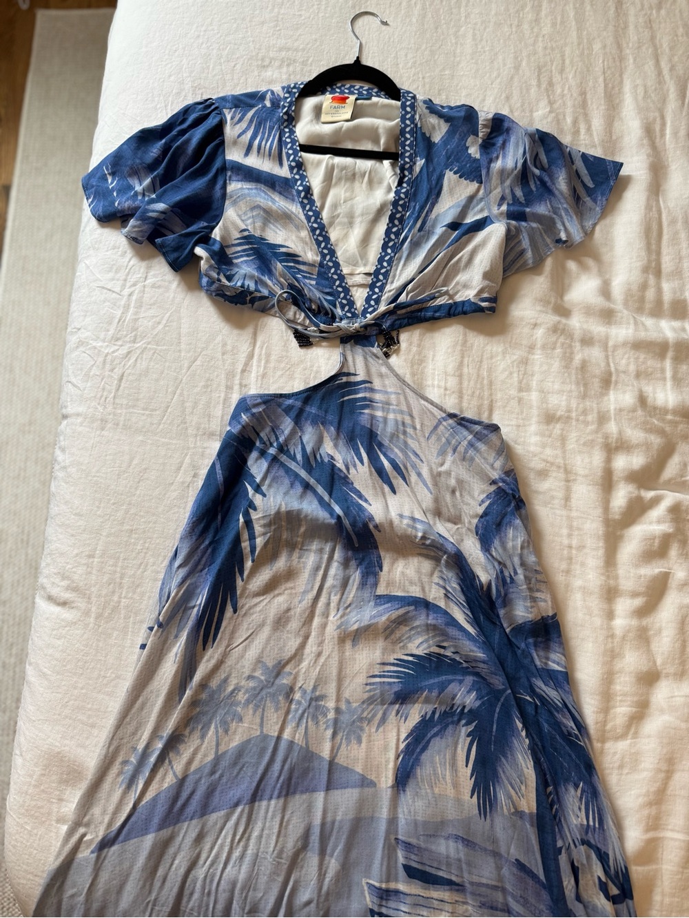 Farm Rio Blue Cutout Maxi Dress - Picture 3 of 6